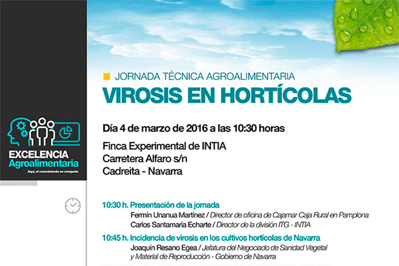 Día 4 de marzo. Jornada virosis en hortícolas en Navarra