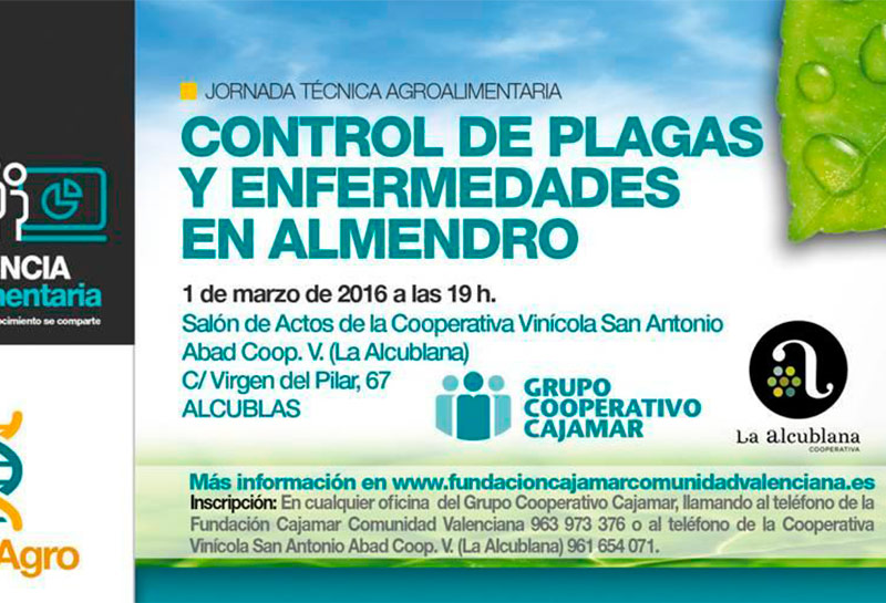 Día 1 de marzo. Jornada control de plagas y enfermedades en almendro en Valencia