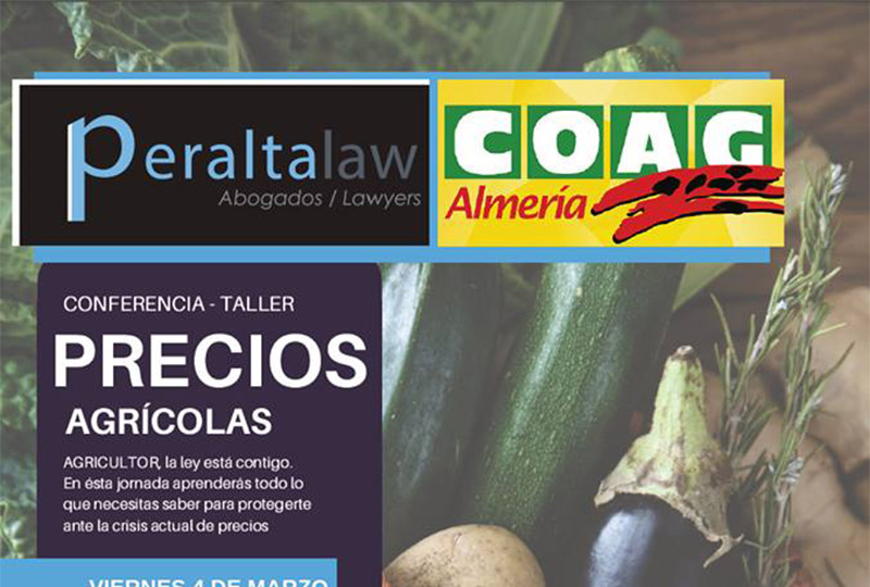 Día 4 de marzo. Conferencia-taller precios agrícolas en COAG Almería