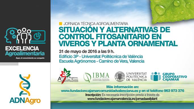 Día 31 de mayo. Control fitosanitario en viveros y ornamentales. Valencia