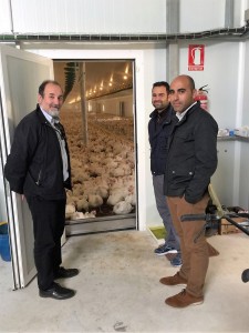 El delegado de Agricultura de Almería en una explotación avícola de Vélez-Rubio.