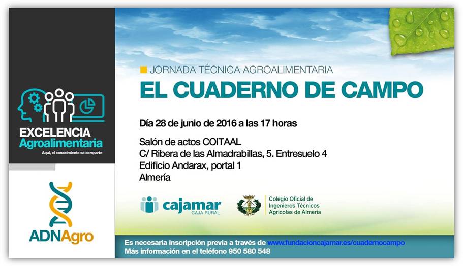Día 28 de junio. Jornada 'El cuaderno de campo'. Almería