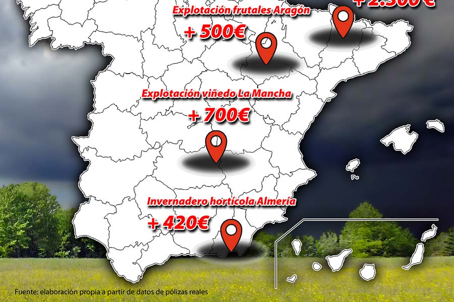 Coag dibuja el mapa de la subida de los seguros en España