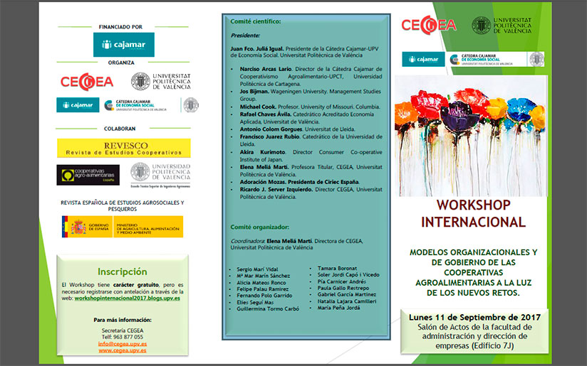 Día 11 de septiembre. Workshop sobre modelos cooperativos. Valencia
