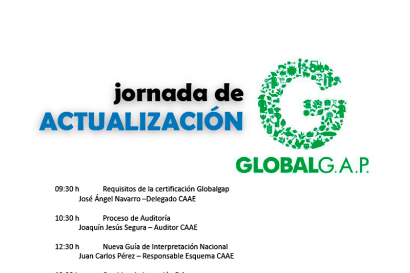 Día 22 de septiembre. Jornada de actualización de la certificación GlobalG.A.P