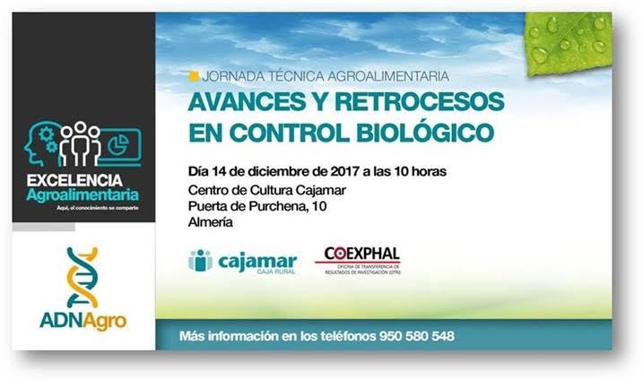 Día 14 de diciembre. Jornada 'Avances y retroceso en control biológico'. Almería