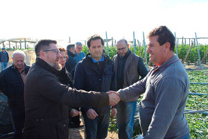 Visita de representantes de la Junta de Andalucía a la zona agrícola afectada por el tornado sufrido el 6 de enero de 2018 en invernaderos de El Ejido, Almería.