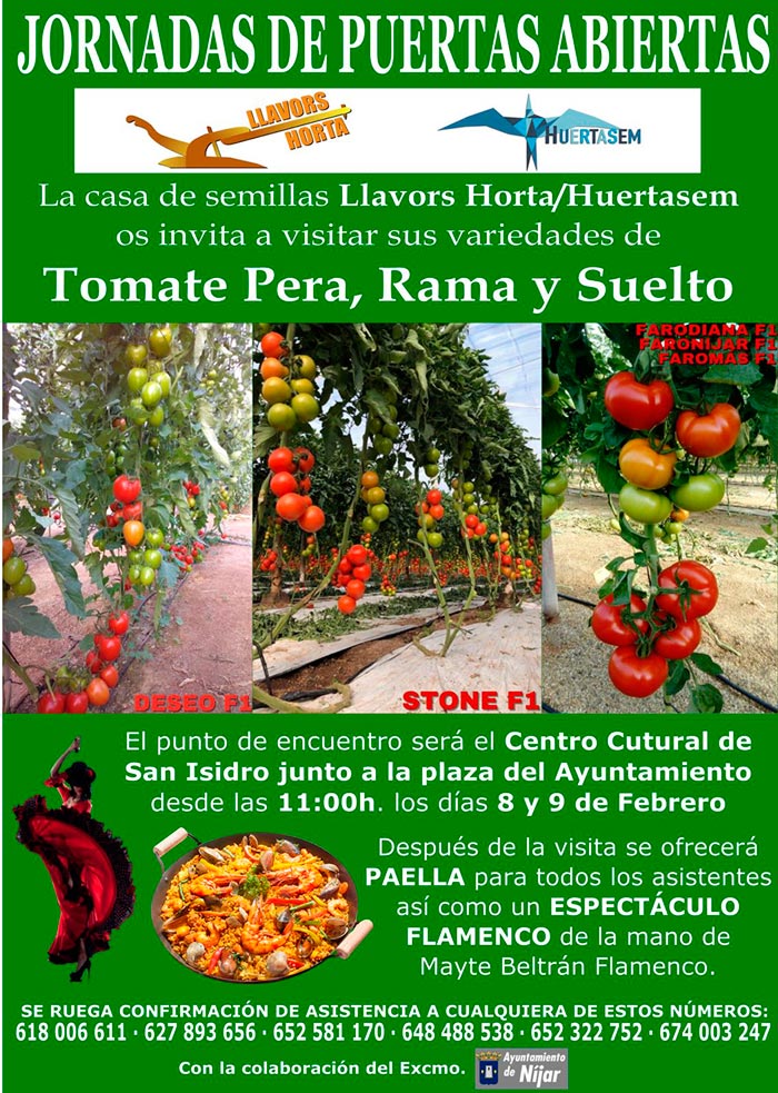 Días 8 y 9 de febrero. Jornadas de tomate de LLavors Horta/Huertasem