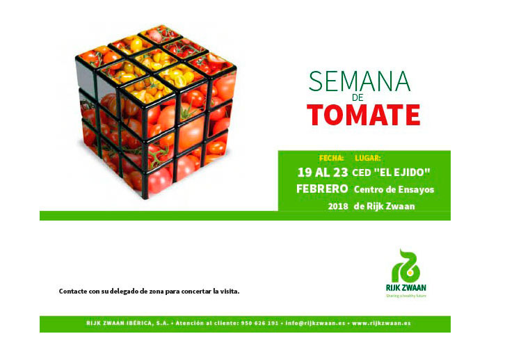 Desde el 19 al 23 de febrero. Semana de tomate de Rijk Zwaan
