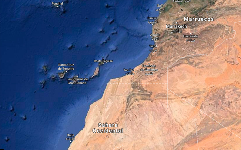 Sahara Occidental y Marruecos.