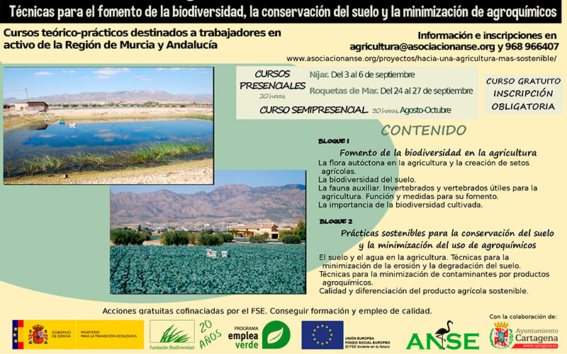 Nuevos cursos sobre biodiversidad y conservación de suelos