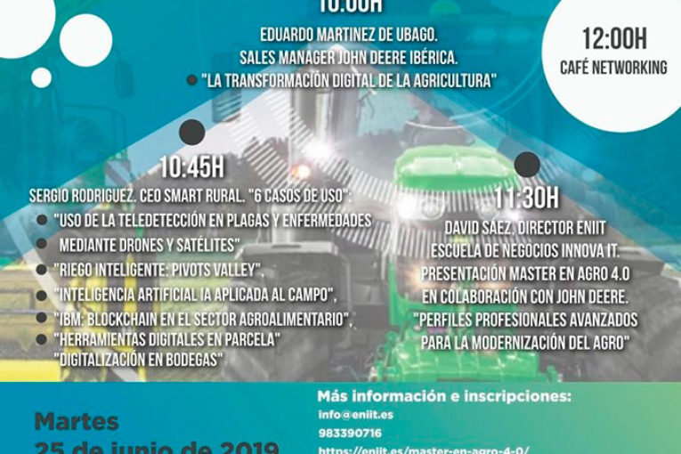 Día 25 de junio. Agro 4.0: Oportunidades profesionales de la digitalización agraria