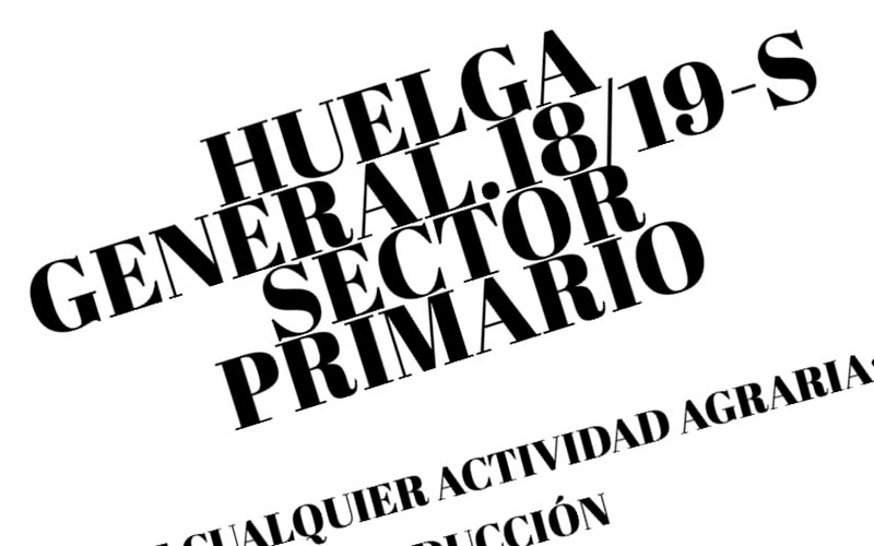 El campo español en huelga el 18 y 19 de septiembre