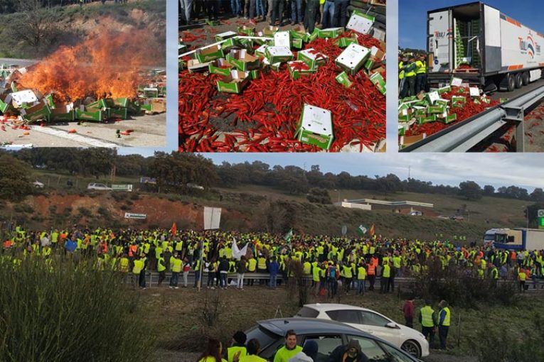 Olivareros independientes elevan el tono de las protestas