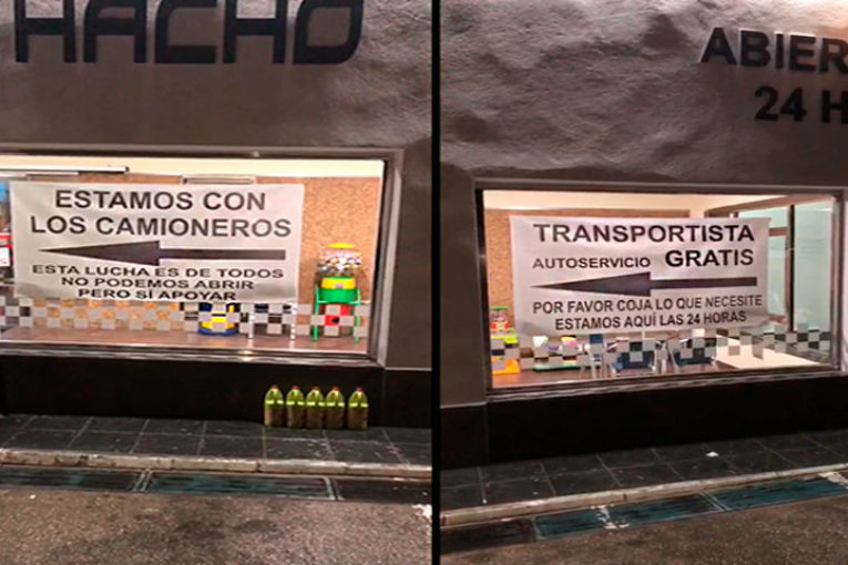 Un restaurante de carretera pone comida gratis a los camioneros