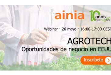 Día 26 de mayo. Webinar 'AGROTECNOLOGÍA: oportunidades de negocio en EEUU'