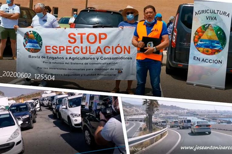 La caravana de agricultores vista desde dentro