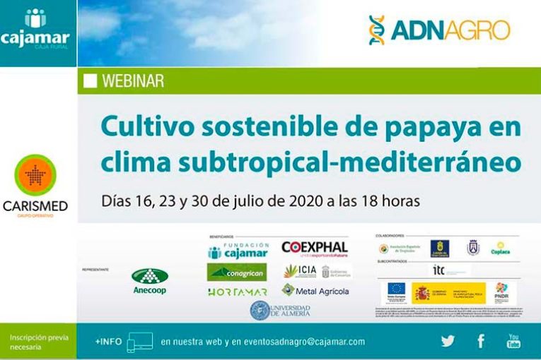 Días 16, 23 y 30 de julio. Cultivo sostenible de papaya en clima subtropical-mediterráneo