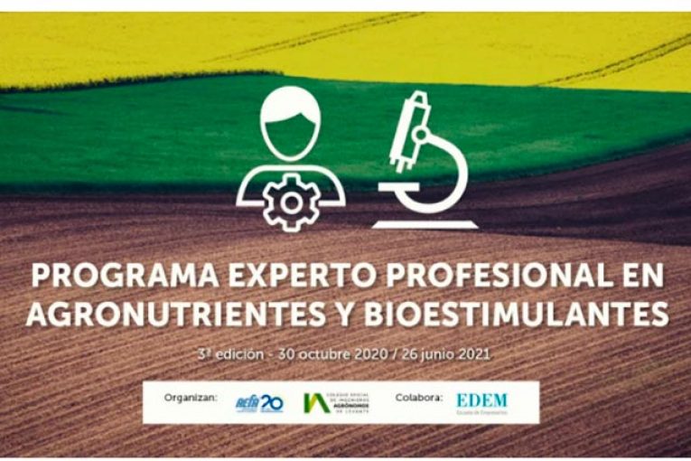 Día 30 de octubre. Inicio del curso de Experto en Agronutrientes y Bioestimulantes
