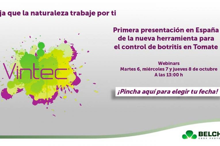 Días 6, 7 y 8 de octubre. Belchim presenta su nueva herramienta para control de botritis en tomate