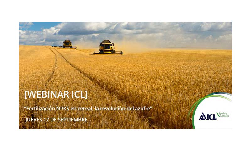 Día 17 de septiembre. Webinar ICL: fertilización NPKS en cereal, la revolución del azufre