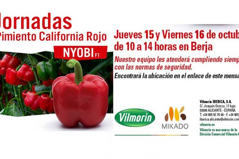 Días 15 y 16 de octubre. Jornadas de pimiento california rojo de Vilmorin