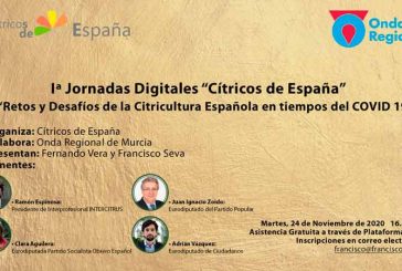 Día 24 de noviembre. Webinar 'Retos y desafíos de la citricultura española en tiempos de COVID-19'