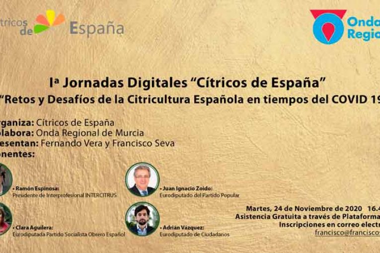 Día 24 de noviembre. Webinar 'Retos y desafíos de la citricultura española en tiempos de COVID-19'