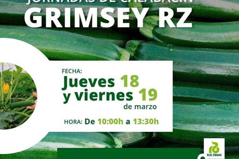 Días 18 y 19 de marzo. Jornadas de calabacín de Rijk Zwaan