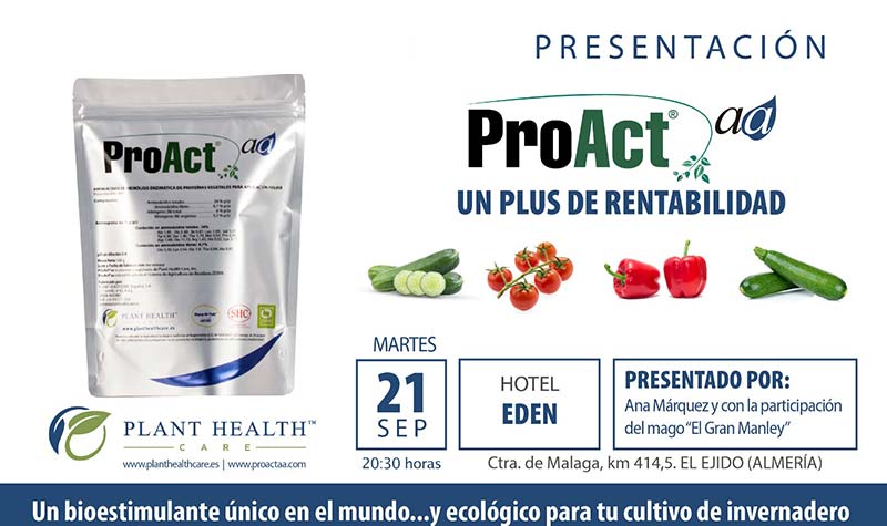 Día 21 de septiembre. Presentación del bioestimulante ProAct de Plant Health Care