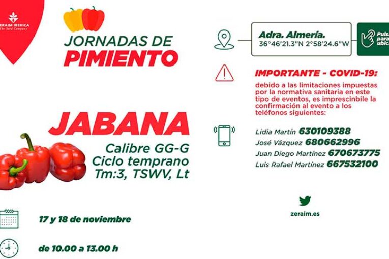 Días 17 y 18 de noviembre. Jornadas de pimiento de Zeraim
