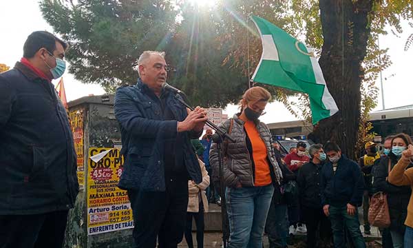 Antonio Navarro, presidente de Asaja Almería, en la protesta de agricultores en Madrid. / agroautentico.com
