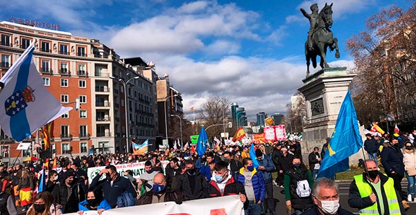 El sector primario por las calles de Madrid en protesta el 23 de enero. / agroautentico.com