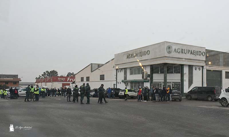 Huelga de autónomos y pequeños transportistas en el Polígono de La Redonda de El Ejido. / agroautentico.com
