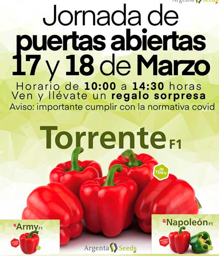 Días 17 y 18 de marzo. Jornadas de pimiento de Argenta Seeds