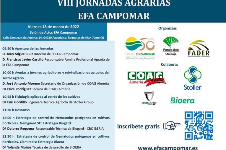 Día 18 de marzo. VIII Jornadas agrarias EFA Campomar