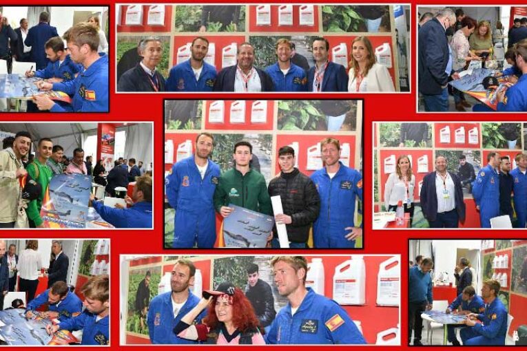 La Patrulla Águila acoge en el expositor de Brandt a decenas de agricultores