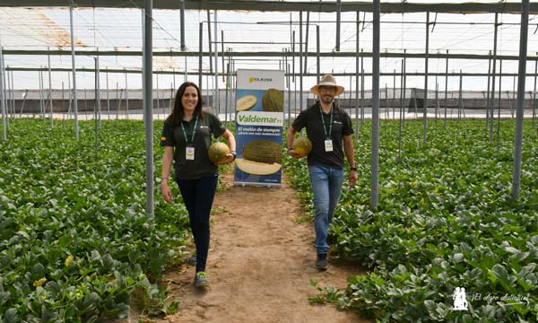 María Cara y David González de HM.Clause en las jornadas de melón Valdemar en Adra. / agroautentico.com