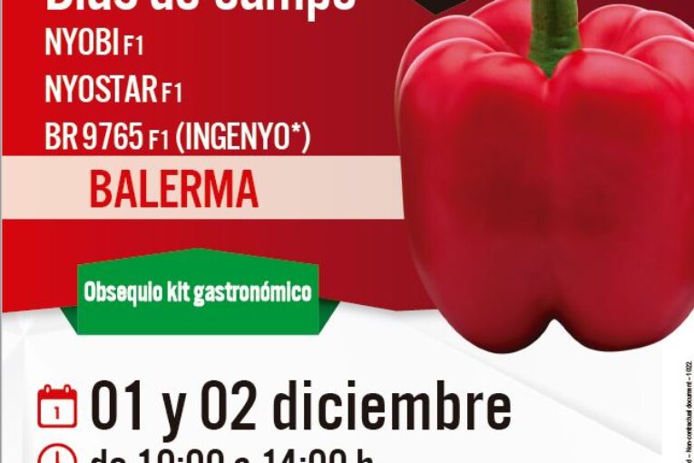 Días 1 y 2 de diciembre. Jornadas de pimiento de Vilmorin