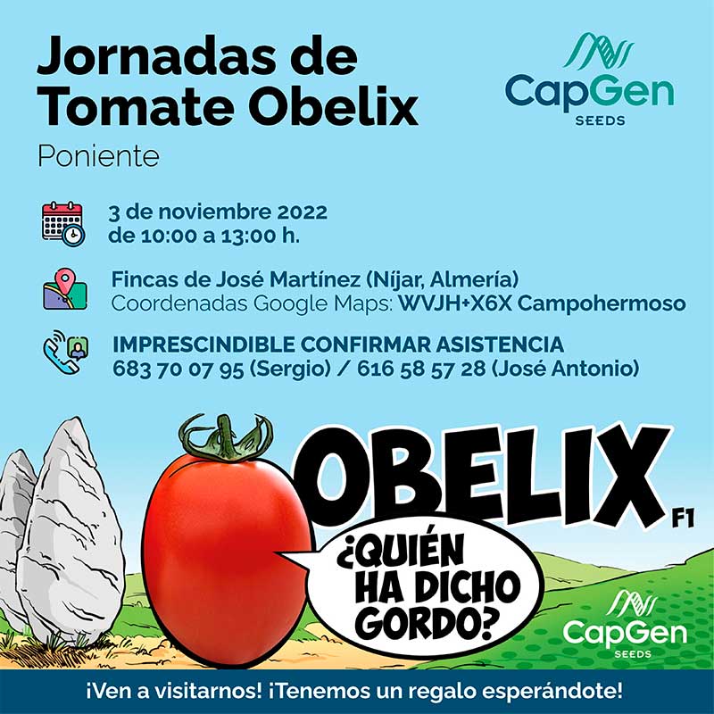 Día 3 de noviembre. Jornada de tomate Obelix de CapGen