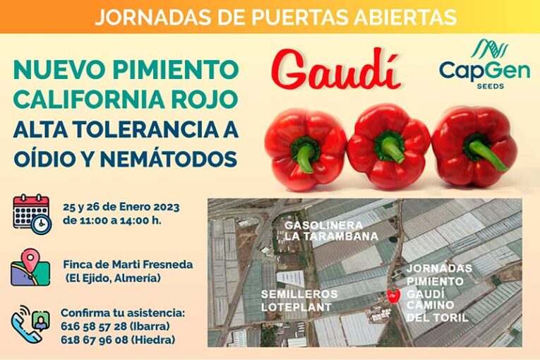 Días 25 y 26 de enero. Jornadas de pimiento Gaudí de CapGen