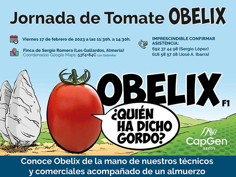 Día 17 de febrero. Jornadas del tomate Obelix de CapGen Seeds