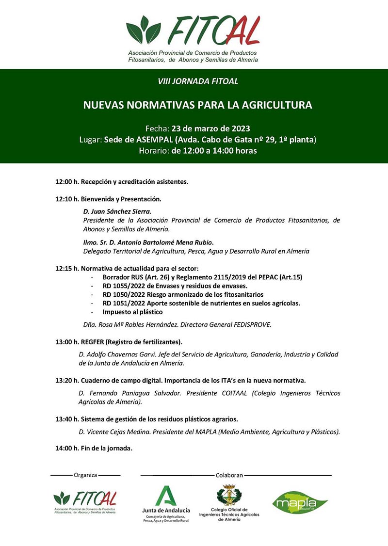  Jornada de Fitoal sobre nuevas normas en fitosanitarios - agroautentico.com