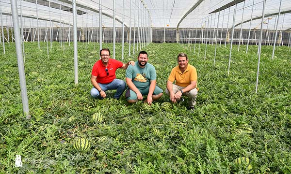 Salvador García, Brandt; Joan Bertomeu, productor alicantino; y José Antonio Archilla, de Adra / agroautentico.com