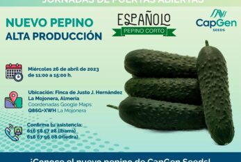 Día 26 de abril. Jornada de pepino corto de CapGen Seeds