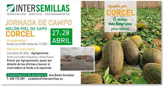 Días 27 y 28 de abril. Jornadas de campo de melón Corcel