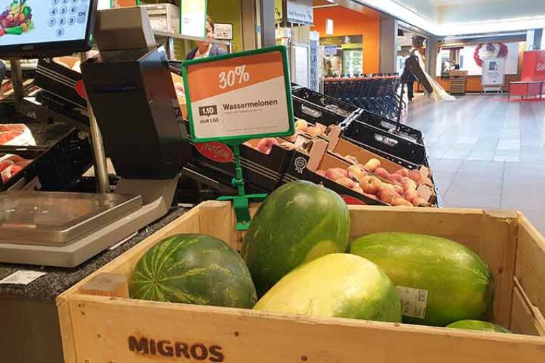 Producto local, bio y de terceros en supermercados de Suiza