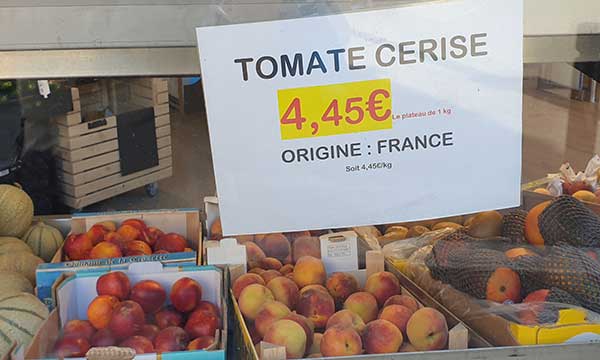 Tomate francés. Origen Francia. Supermercados franceses / agroautentico.com