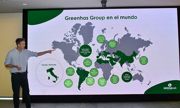 Simone Burdese describe la presencia de Greenhas en el mundo / agroautentico.com