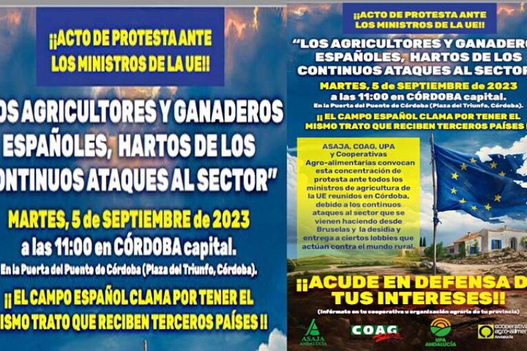 El campo se moviliza el 5 de septiembre en Córdoba contra la política agraria europea